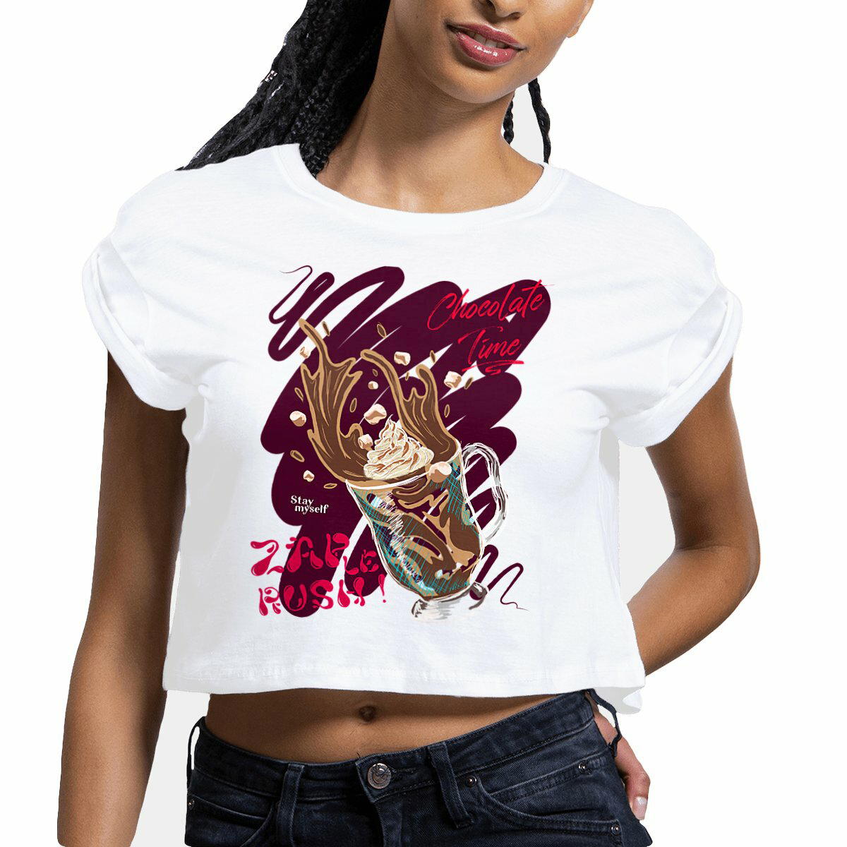 Image front Crop Top - ZAP le Rush - Chocolate Time