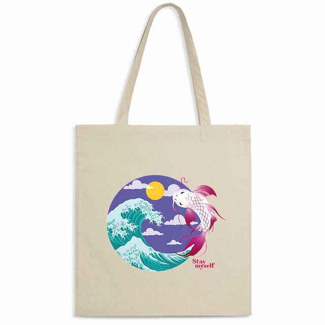 Image back Tote-bag léger - Circle Carpe Koi