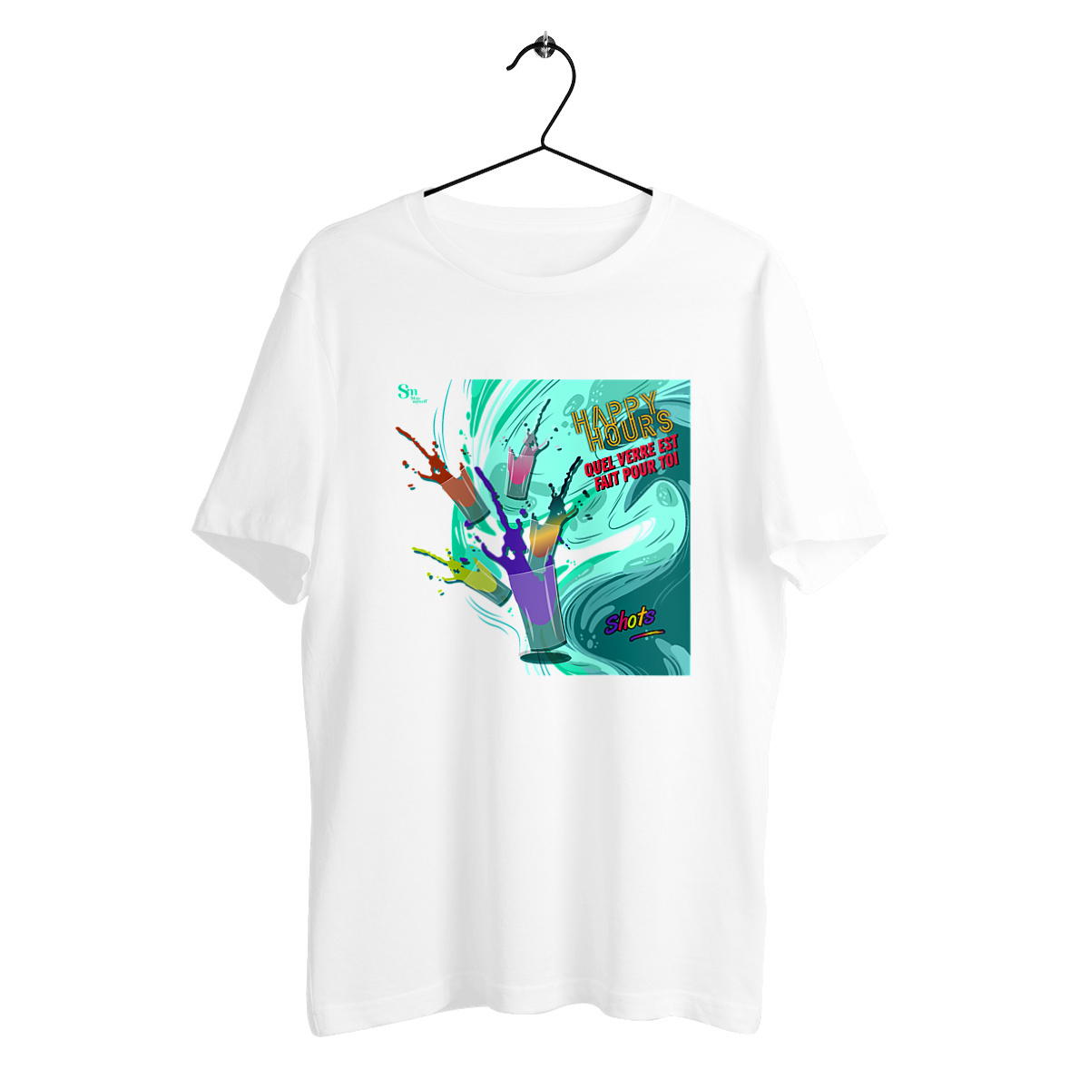 Image back T-shirt épais - Happy Hours - Shots