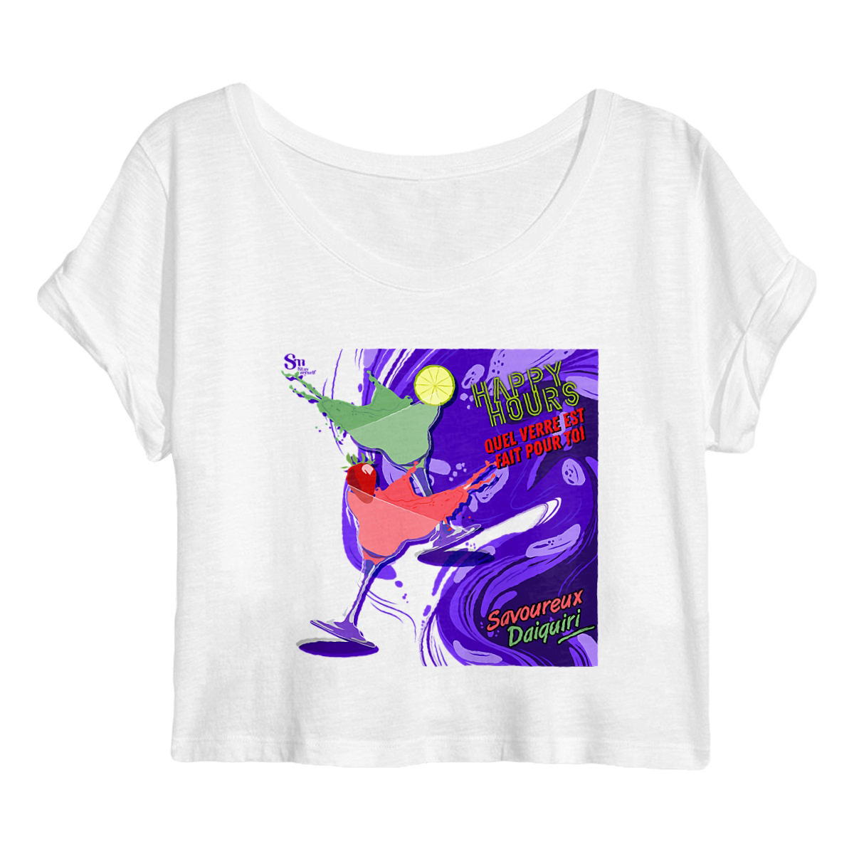Image back Crop Top - Happy Hours - Daiquiri