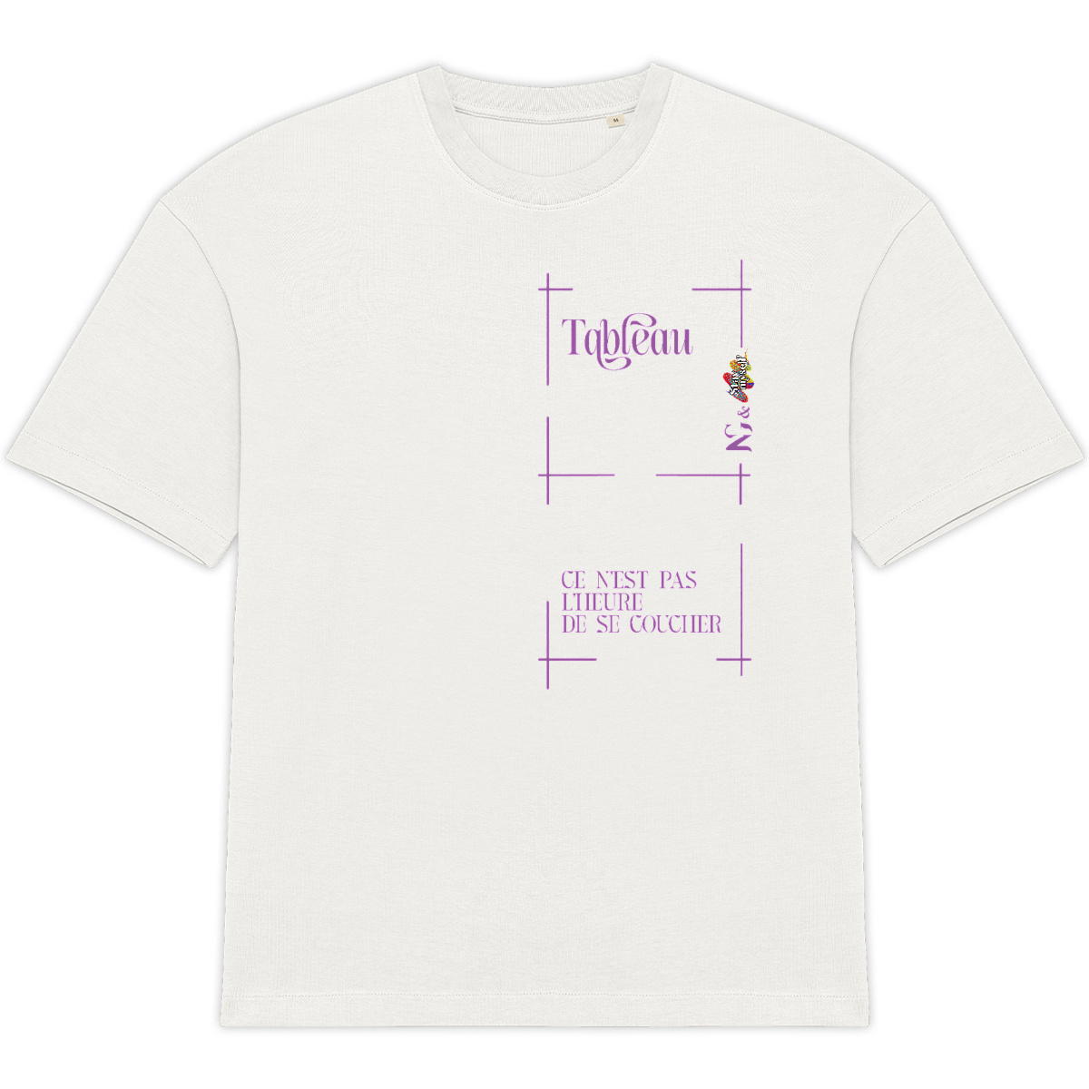 Image back T-shirt Oversize - Tableau - Pas l'heure du couché