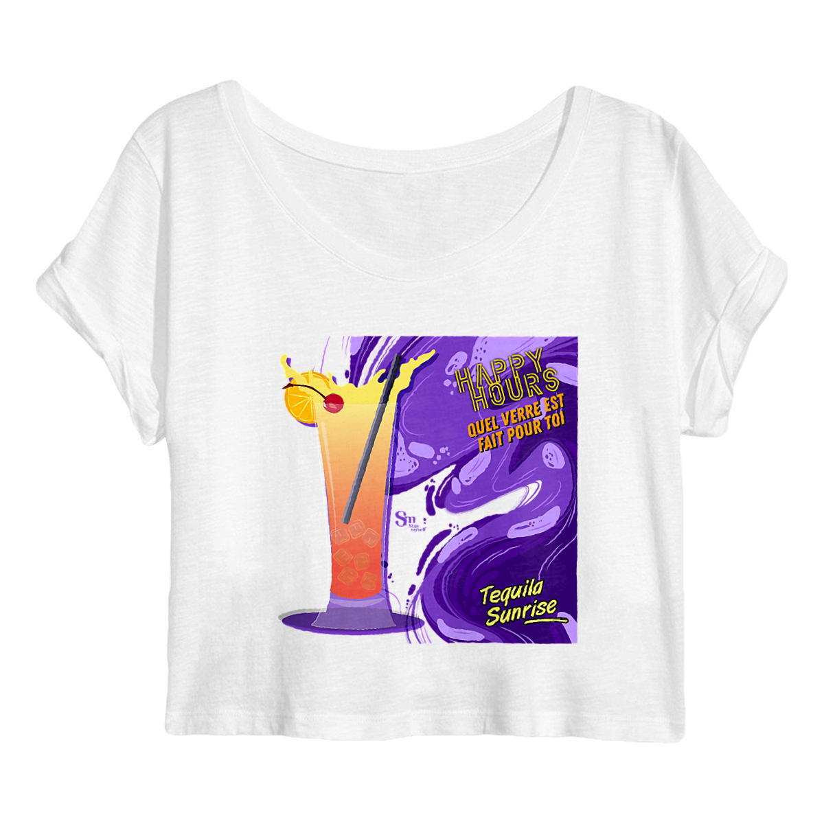 Image back Crop Top - Happy Hours - Tequila Sunsrise