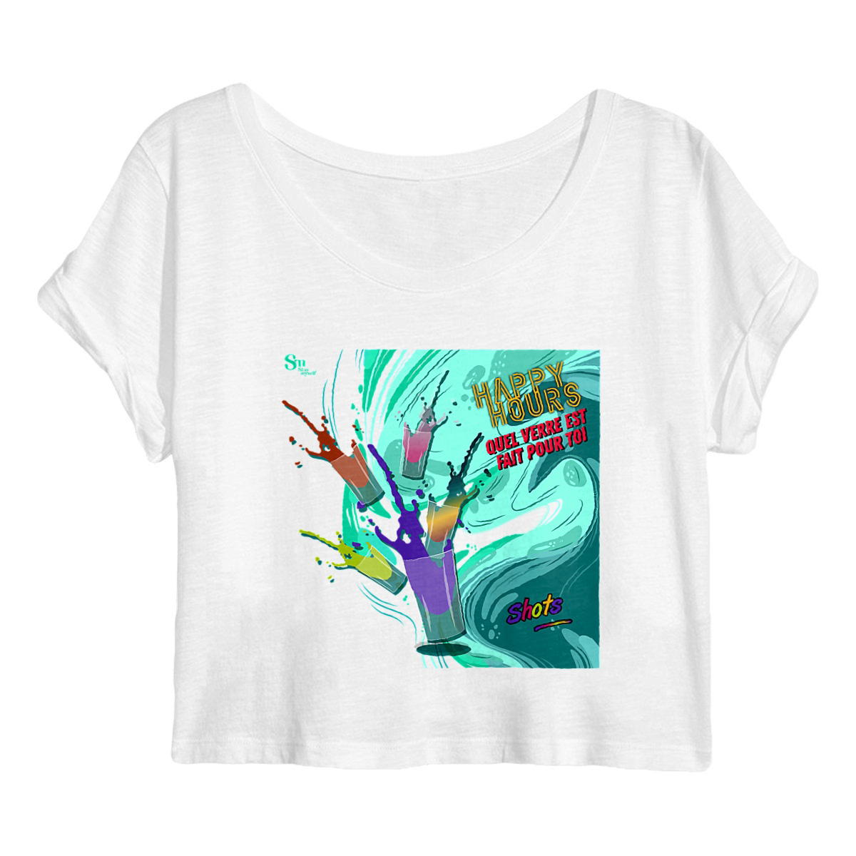 Image back Crop Top - Happy Hours - Shots