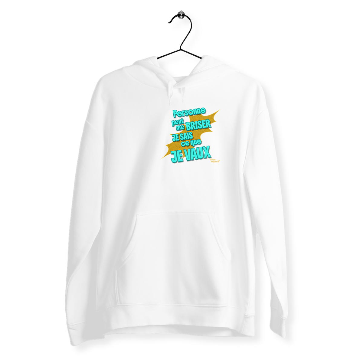 Image back Sweat à capuche - STATUER no excuses - Moi même