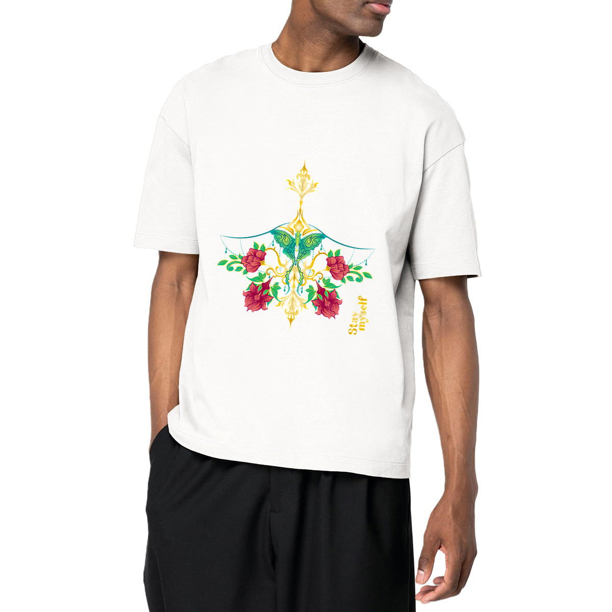 Image front T-shirt Oversize - Ornamental Jewelery