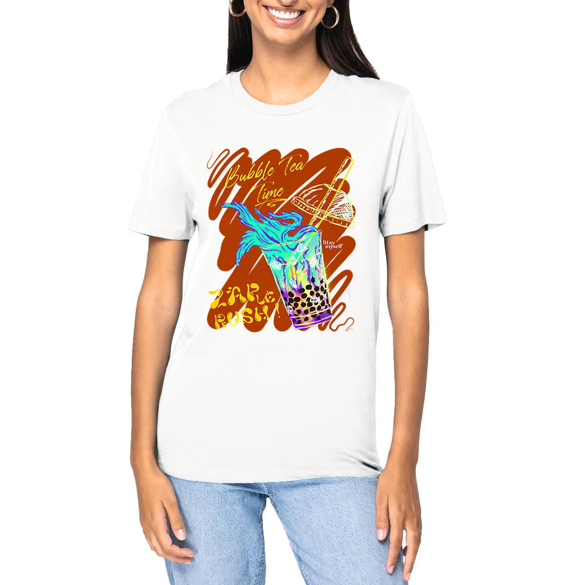 Image front T-shirt épais - ZAP le Rush - Bubble Tea Time