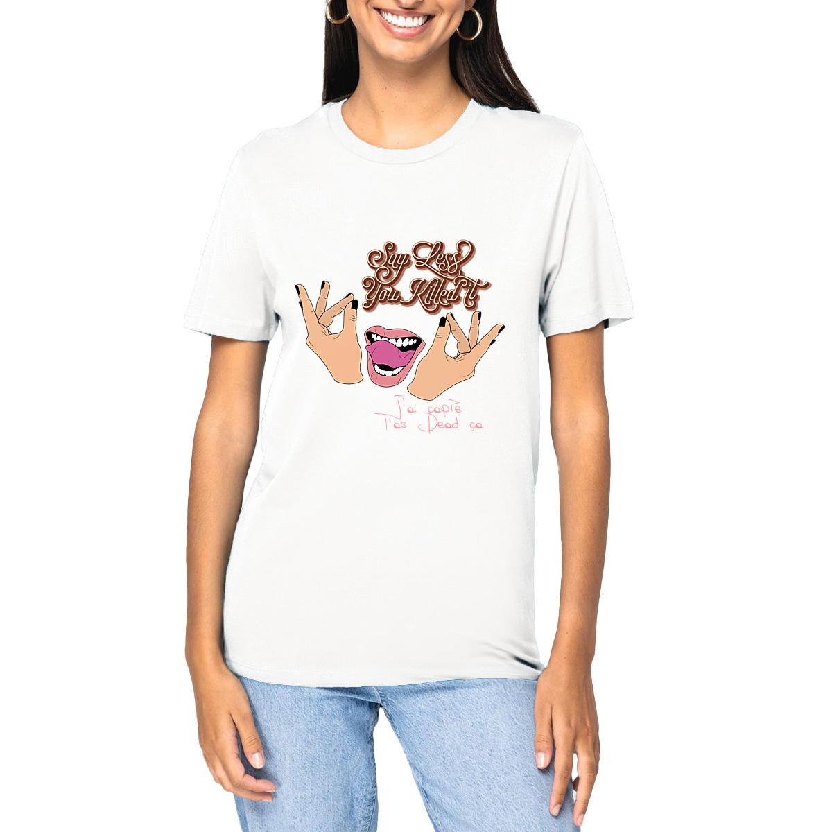 Image front T-shirt épais - You Killed it - pink