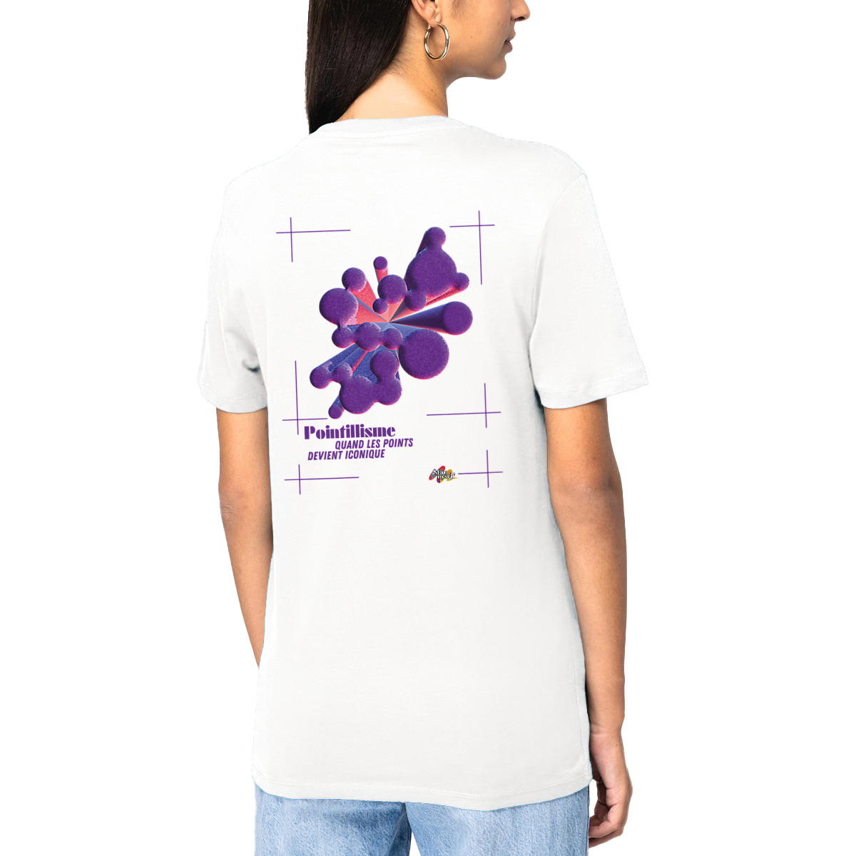 Image front T-shirt épais - Tableau 3D - Points Iconiques