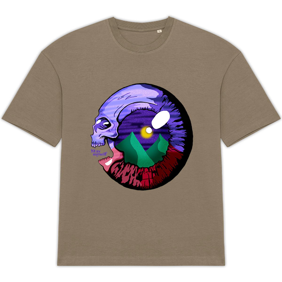 Image back T-shirt Oversize - Eye Skull