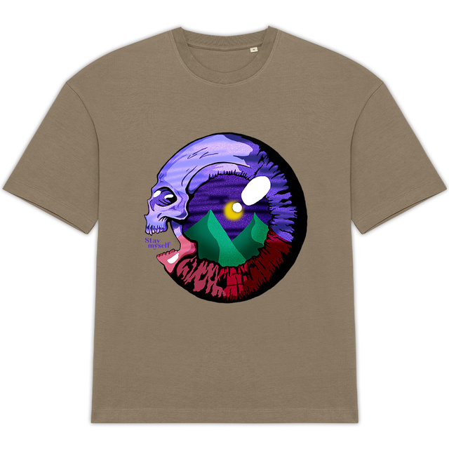 Image back T-shirt Oversize - Eye Skull