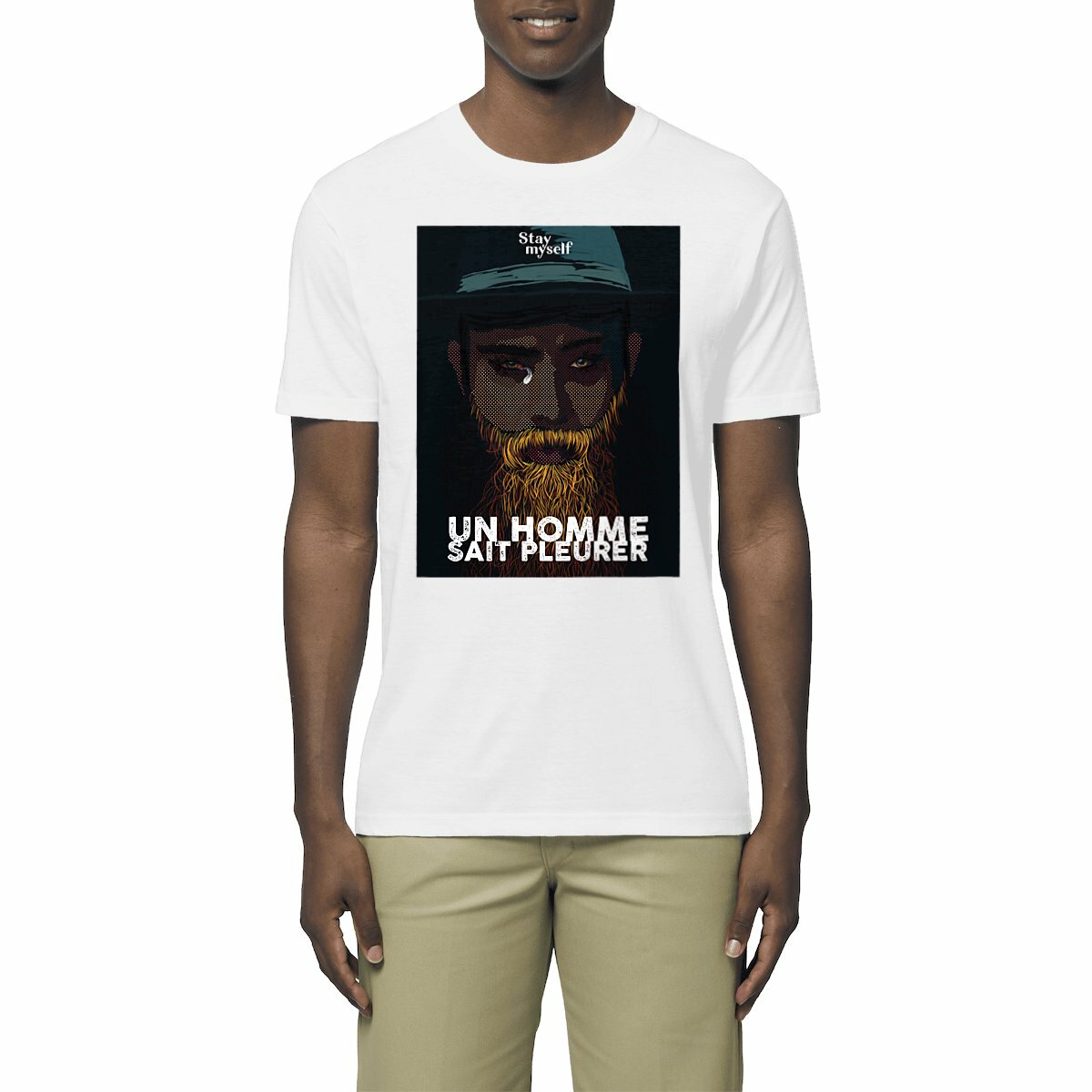 Image front T-shirt - Un homme sait pleurer