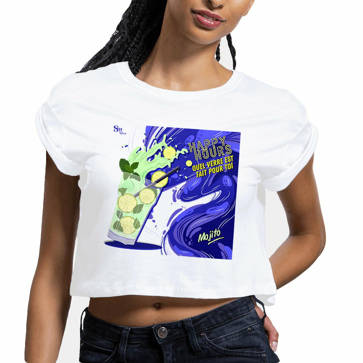 Image front Crop Top - Happy Hours - Mojito