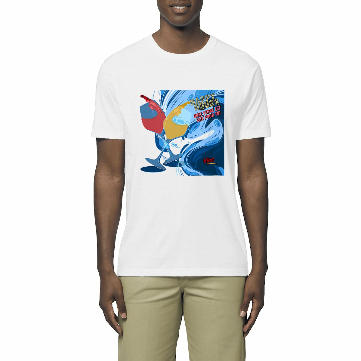 Image front T-shirt - Happy Hours - Vins