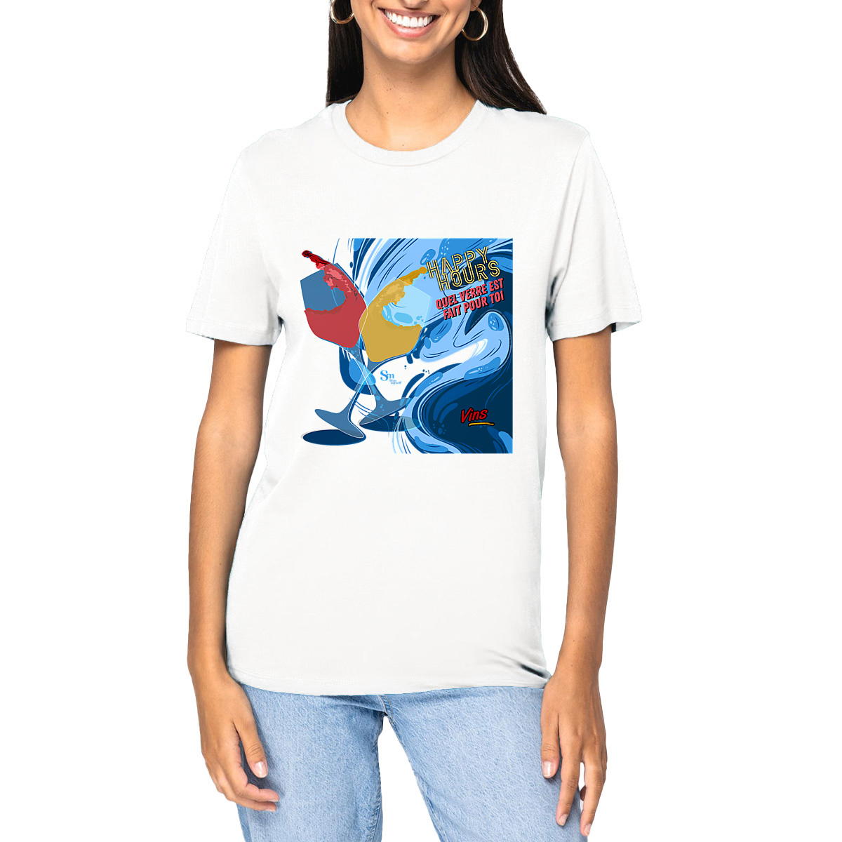 Image front T-shirt épais - Happy Hours - Vins