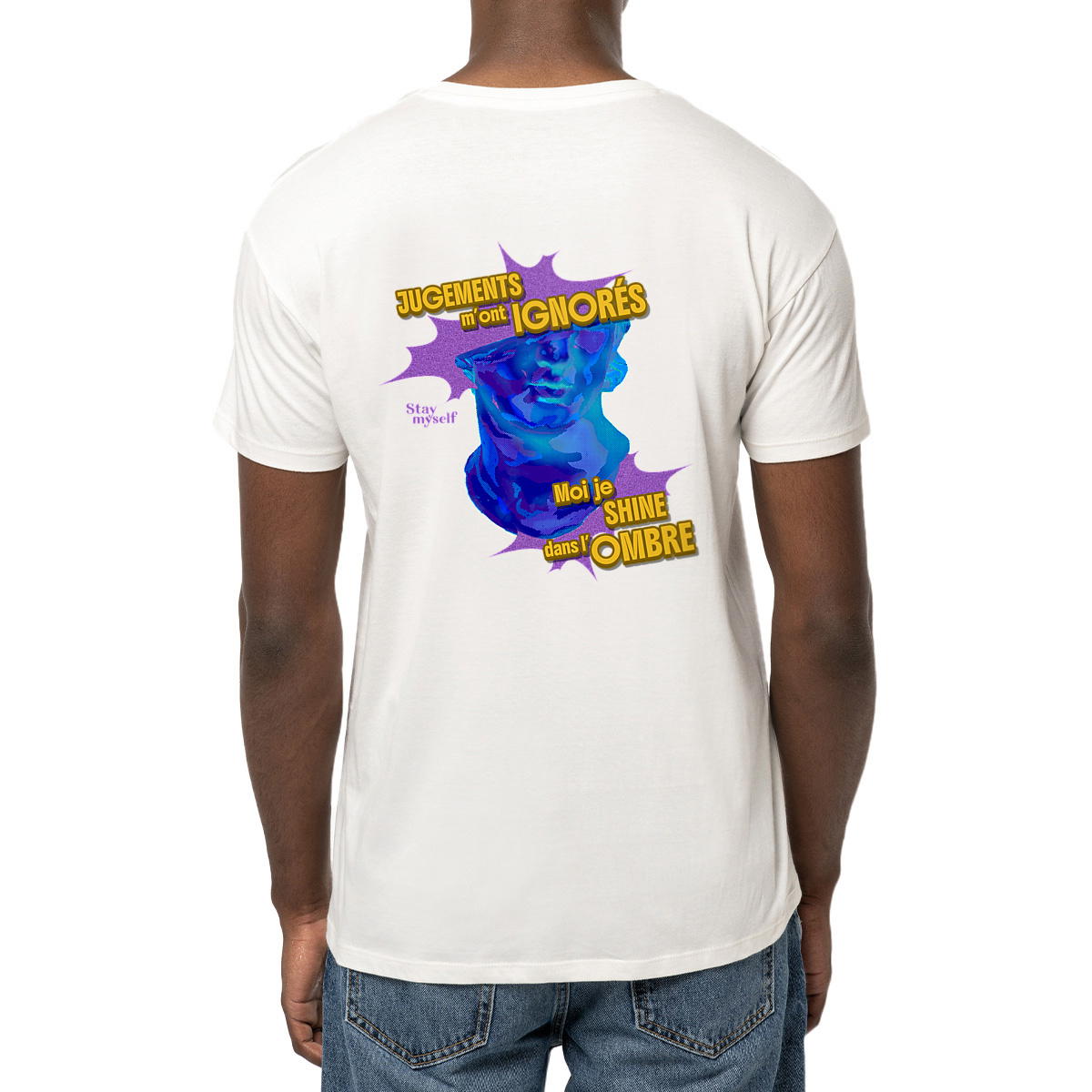 Image front T-shirt - STATUER no excuses - Shine Only