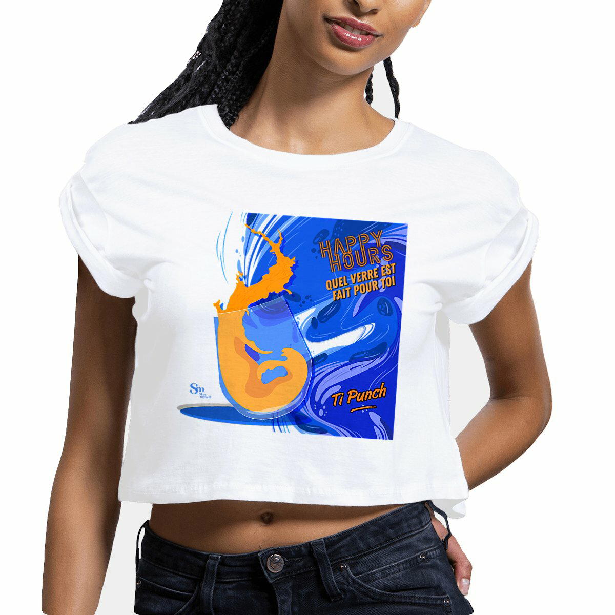 Image front Crop Top - Happy Hours - Ti Punch