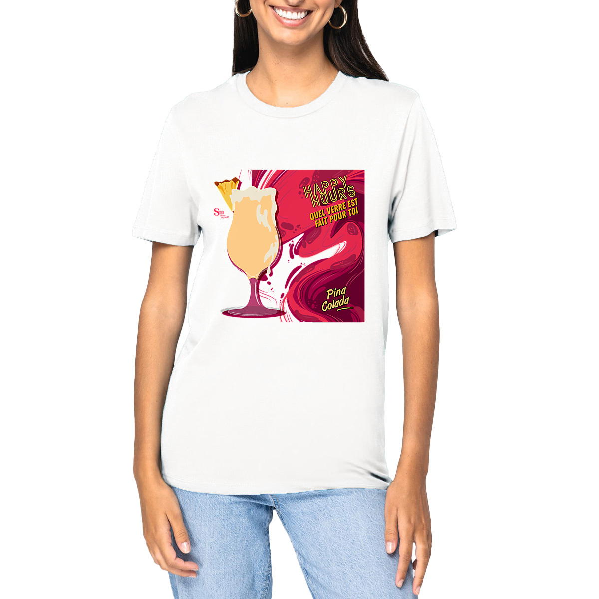 Image front T-shirt épais - Happy Hours - Pina Colada