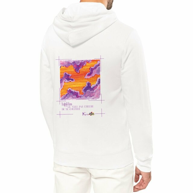 Image front Sweat à capuche - Tableau - Pas l'heure du couché