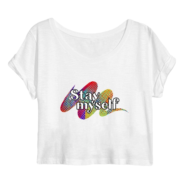 Image back Crop Top - Stay myself Signature