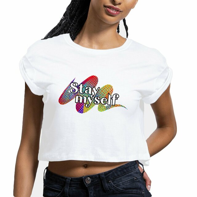 Image front Crop Top - Stay myself Signature
