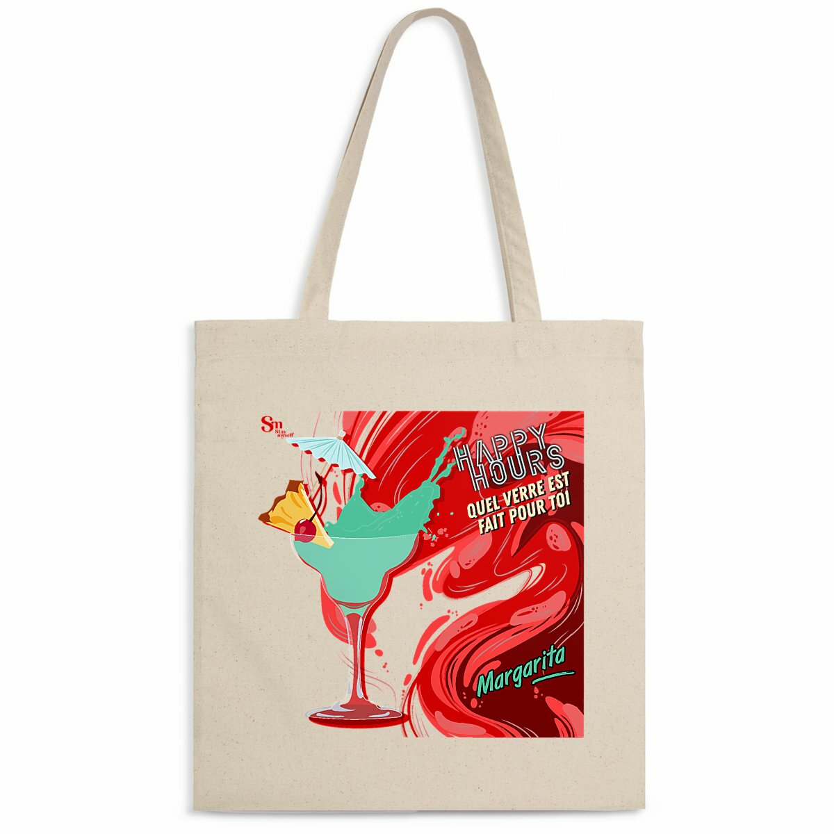 Image back Tote-bag léger - Happy Hours - Margarita