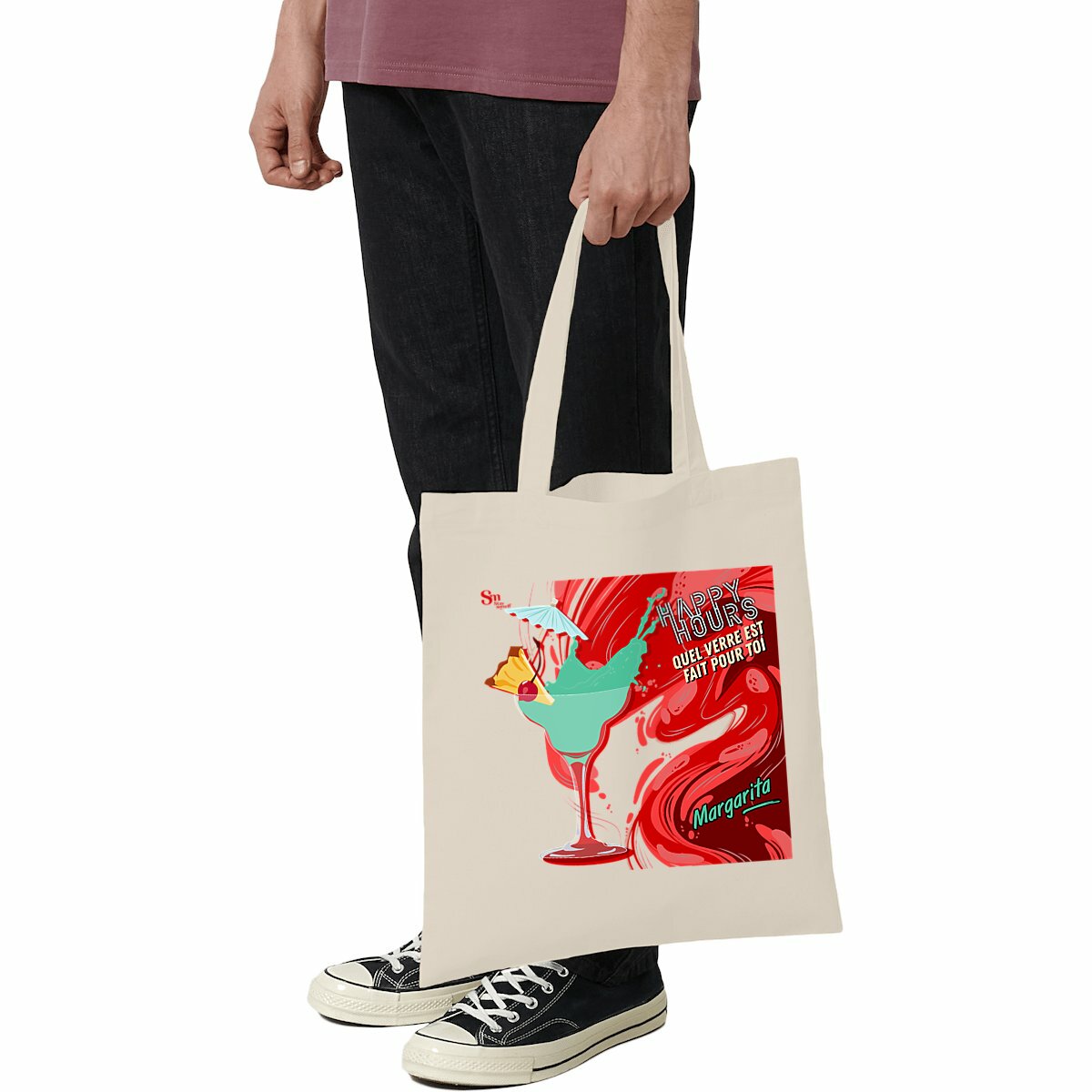 Image front Tote-bag léger - Happy Hours - Margarita