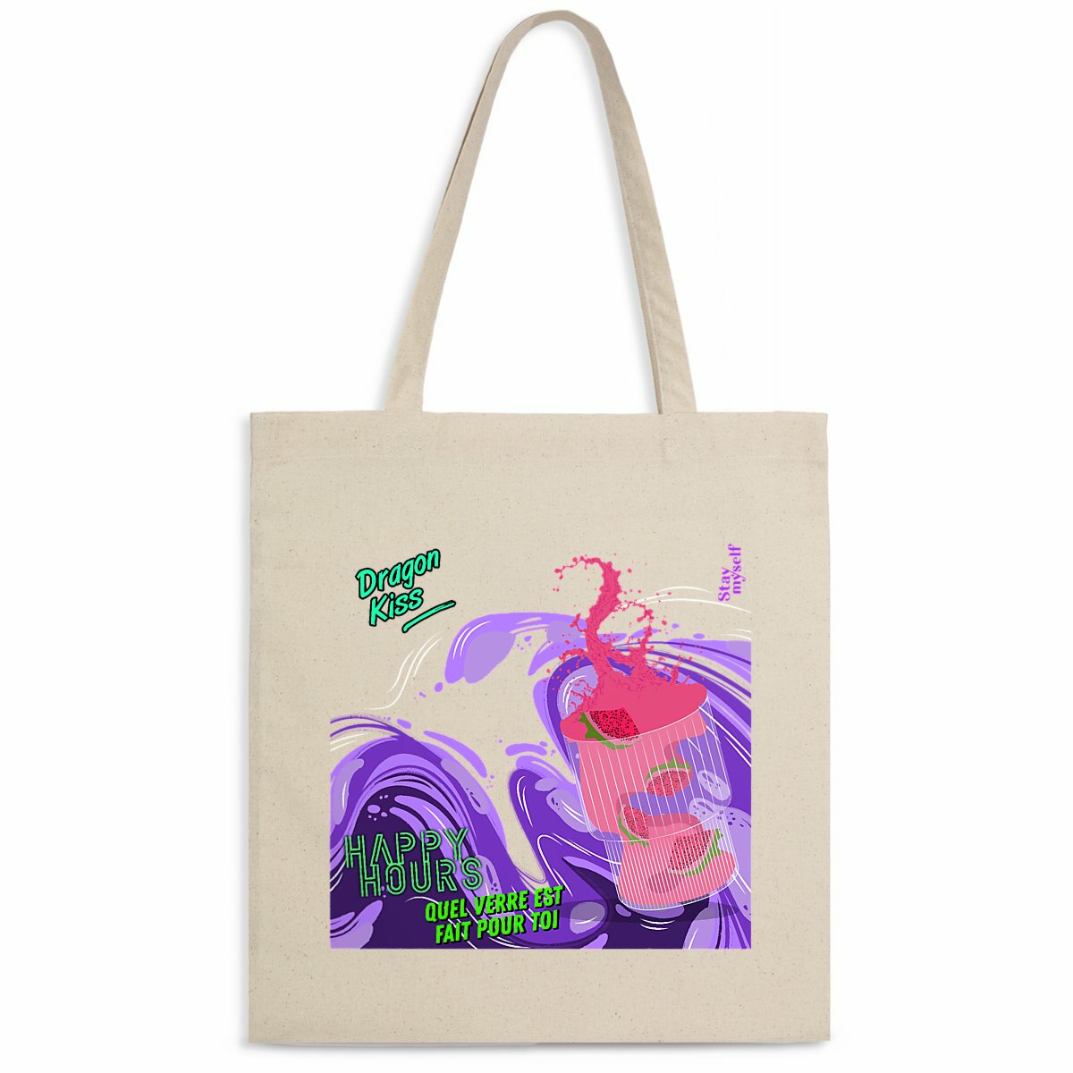Image back Tote-bag léger - Happy Hours Mocktails - Dragon Kiss