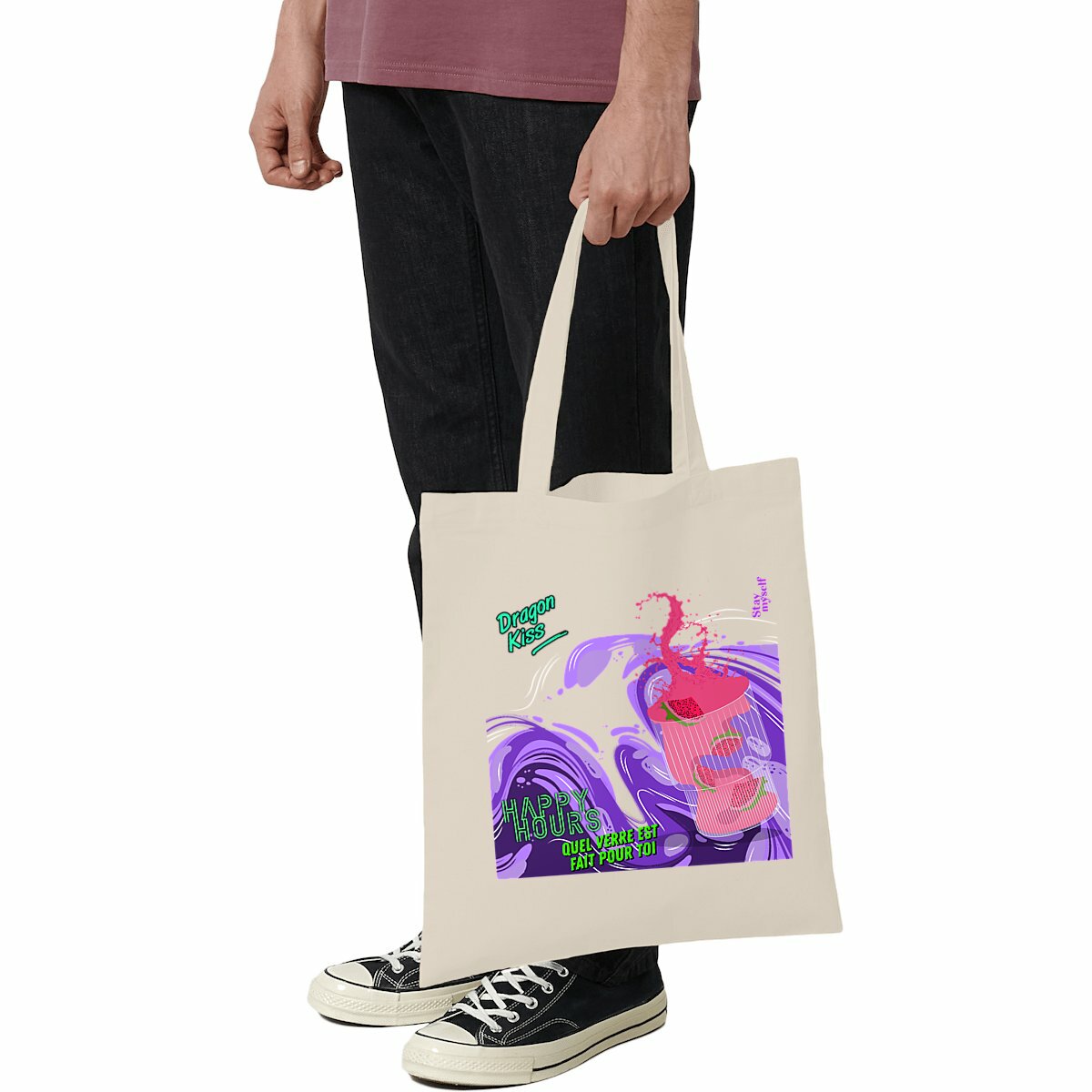 Image front Tote-bag léger - Happy Hours Mocktails - Dragon Kiss