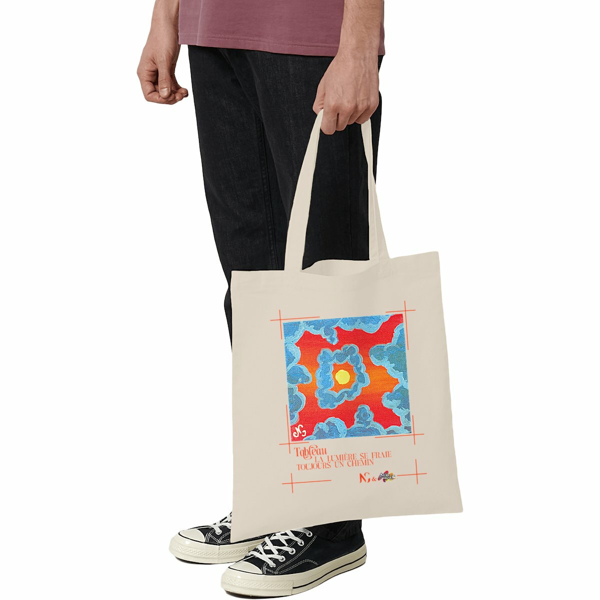 Image front Tote-bag léger - Tableau - Hot Lumière