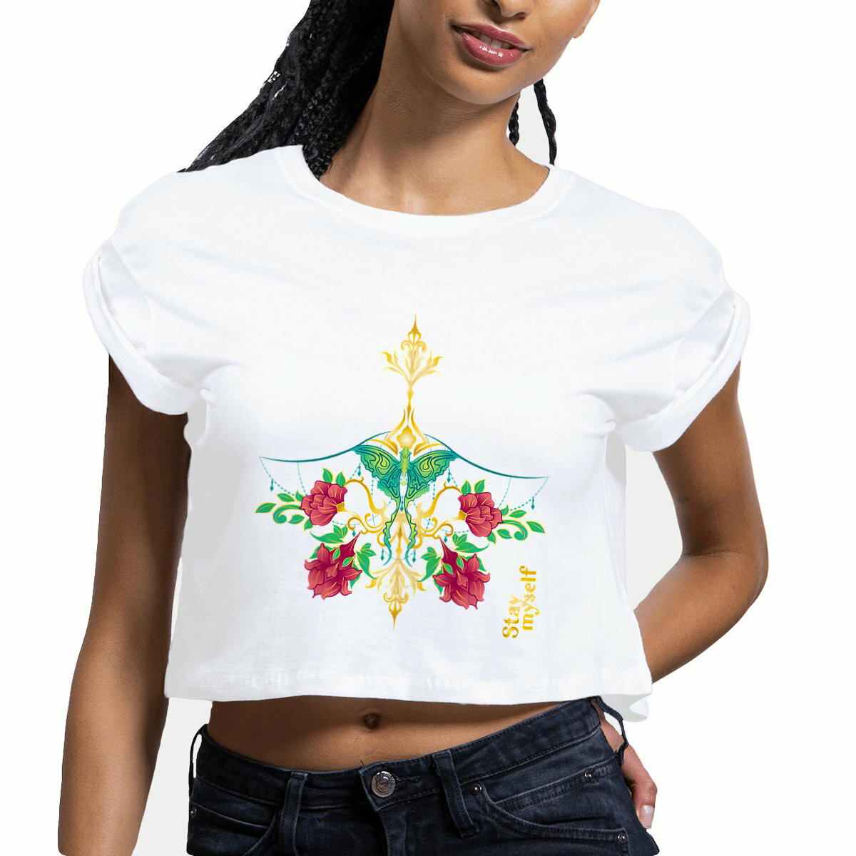 Image front Crop Top - Ornamental Jewelry