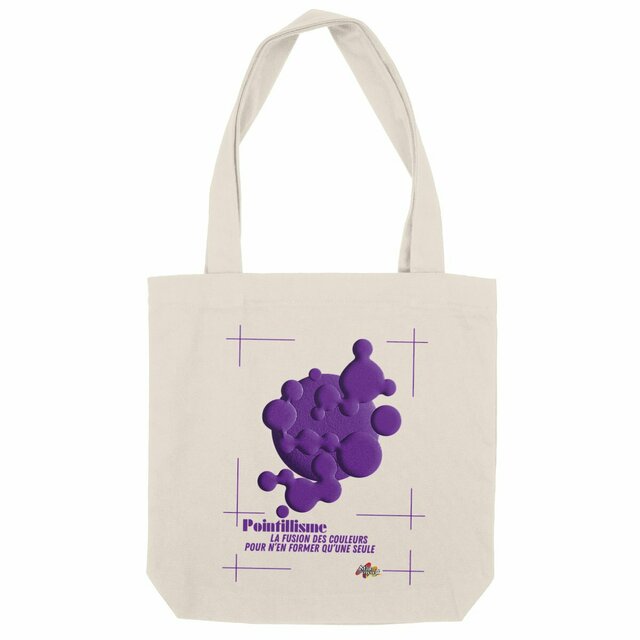 Image back Tote-bag - Tableau 3D - Fusion coloré
