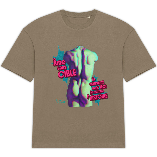 Image back T-shirt Oversize - STATUER no excuses - No cible