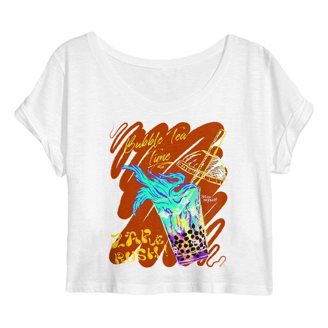 Image back Crop Top - ZAP le Rush - Bubble Tea Time