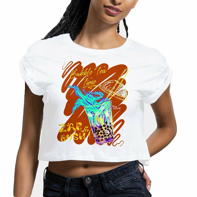 Image front Crop Top - ZAP le Rush - Bubble Tea Time
