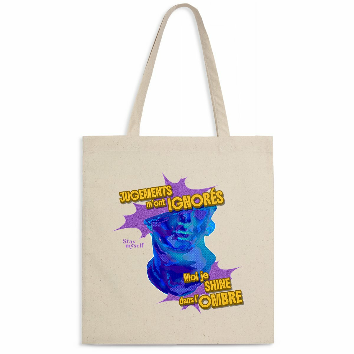 Image back Tote-bag léger - STATUER no excuses - Shine Only