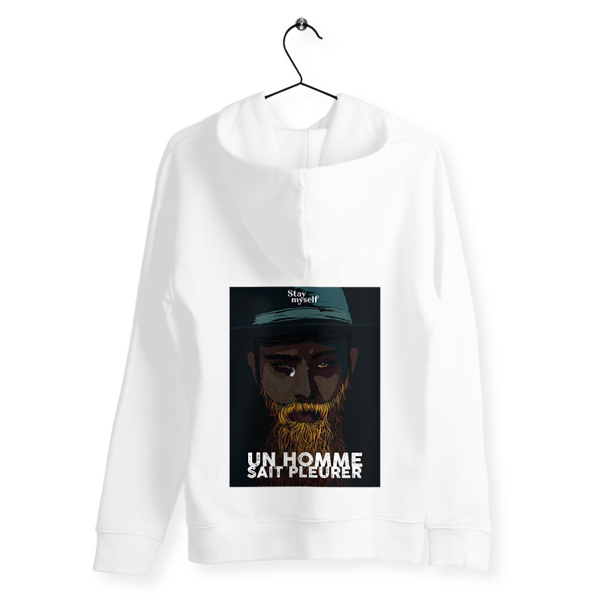 Image back Sweat à capuche - Un homme sait pleurer