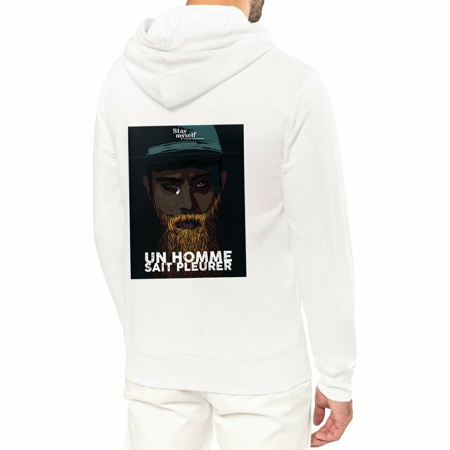 Image front Sweat à capuche - Un homme sait pleurer
