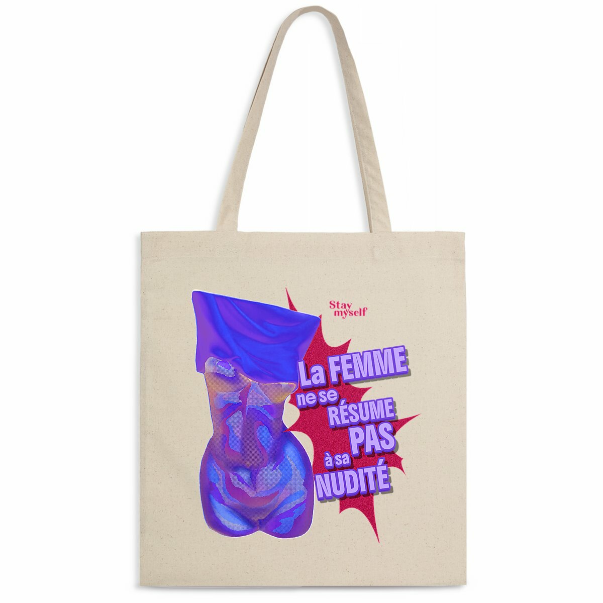 Image back Tote-bag léger - STATUER no excuses - PWR
