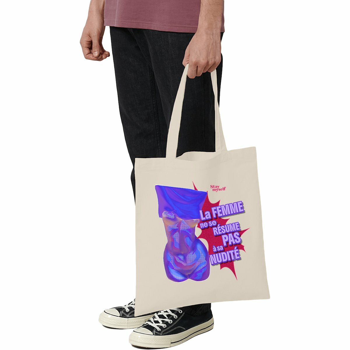 Image front Tote-bag léger - STATUER no excuses - PWR