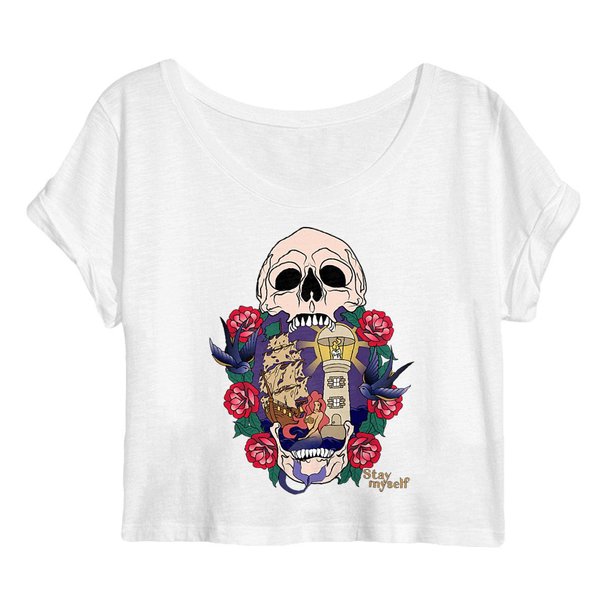 Image back Crop Top - Traditionnel Américain