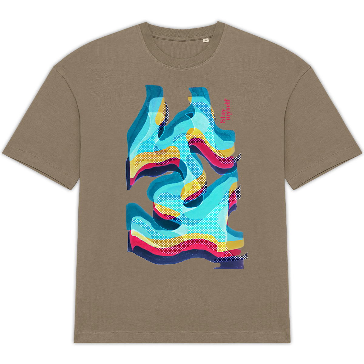 Image back T-shirt Oversize - Color Flow