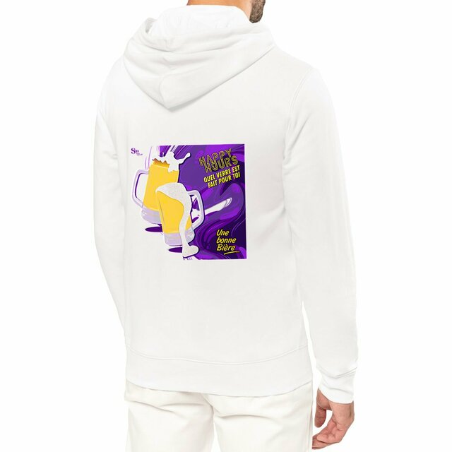 Image front Sweat à capuche - Happy Hours - Bière