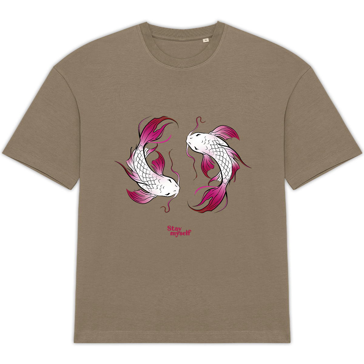 Image back T-shirt Oversize - Double Carpe Koi