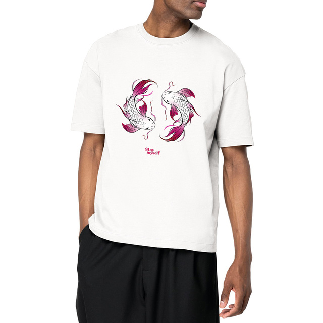 Image front T-shirt Oversize - Double Carpe Koi