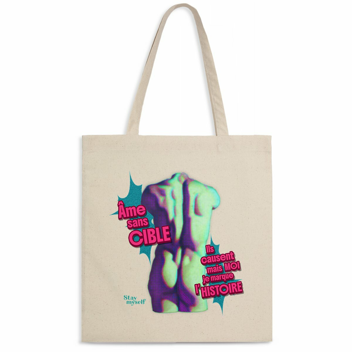 Image back Tote-bag léger - STATUER no excuses - No cible