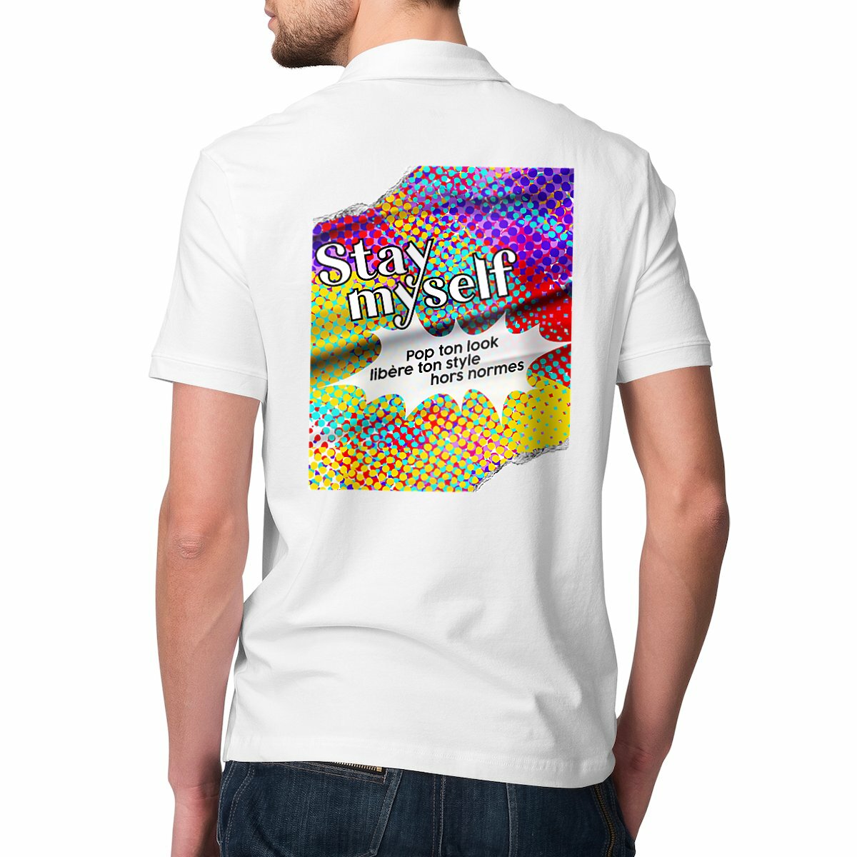 Image front Polo Homme - Stay myself 2.0
