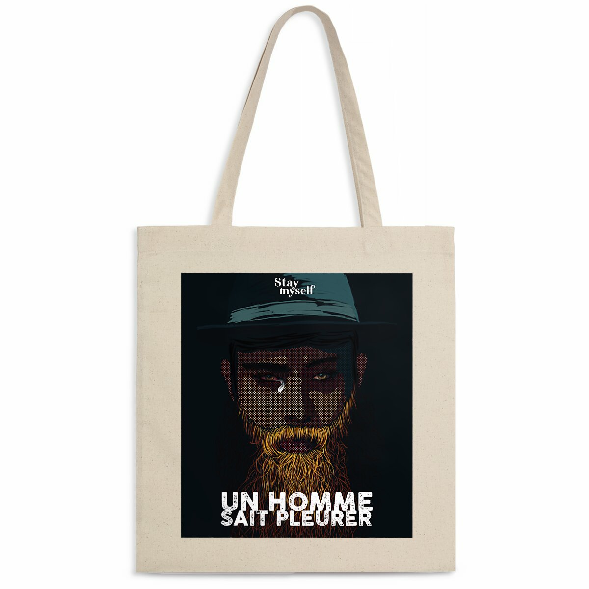 Image back Tote-bag léger - Un homme sait pleurer