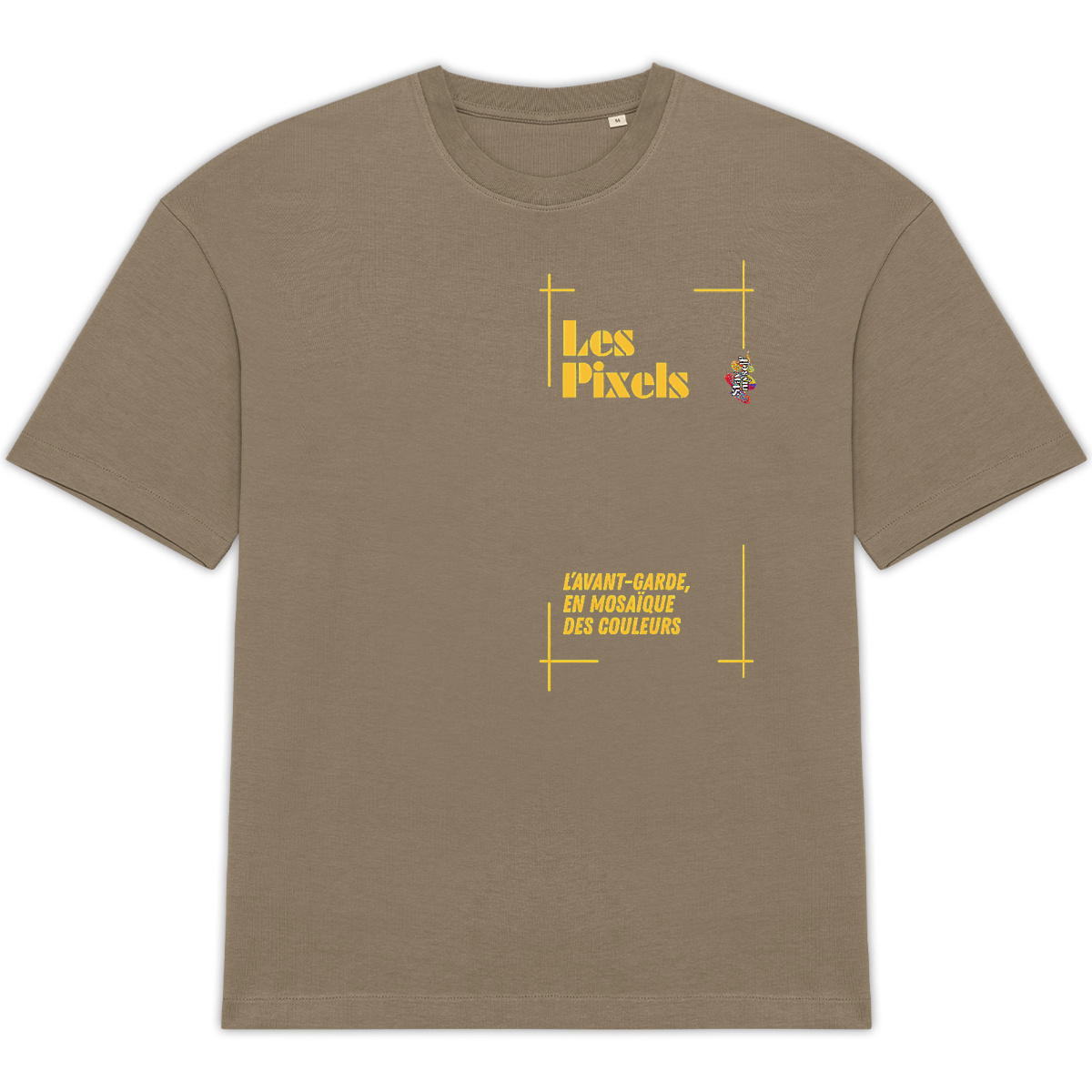 Image back T-shirt Oversize - Tableau 3D - Mosaïque de Pixels