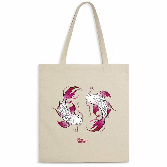 Image back Tote-bag léger - Double Carpe Koi