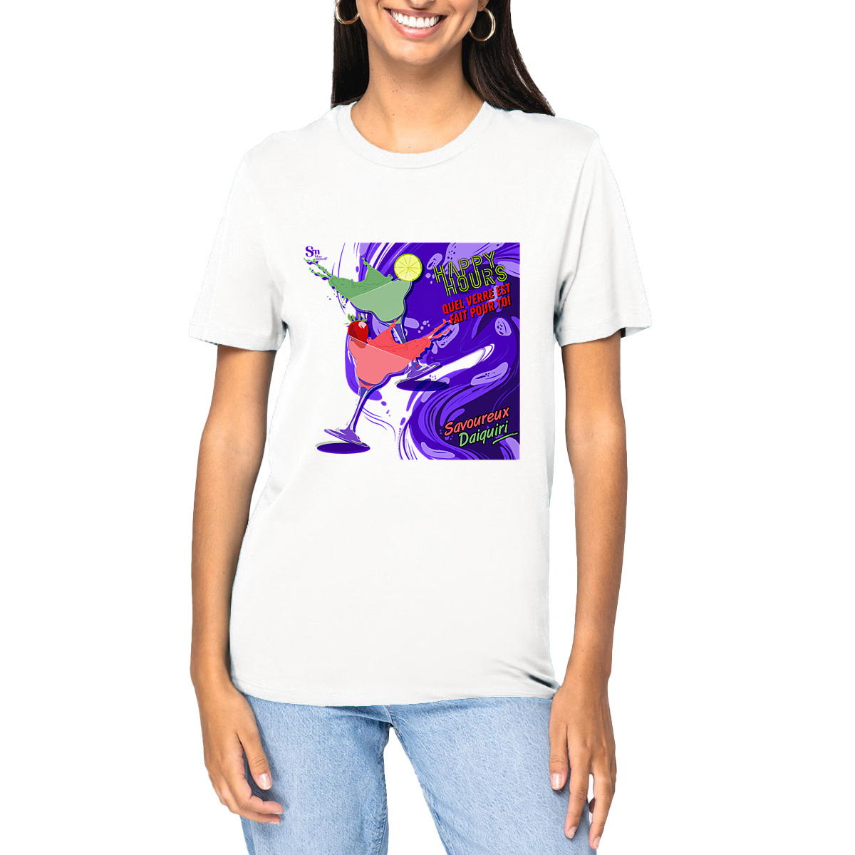 Image front T-shirt épais - Happy Hours - Daiquiri